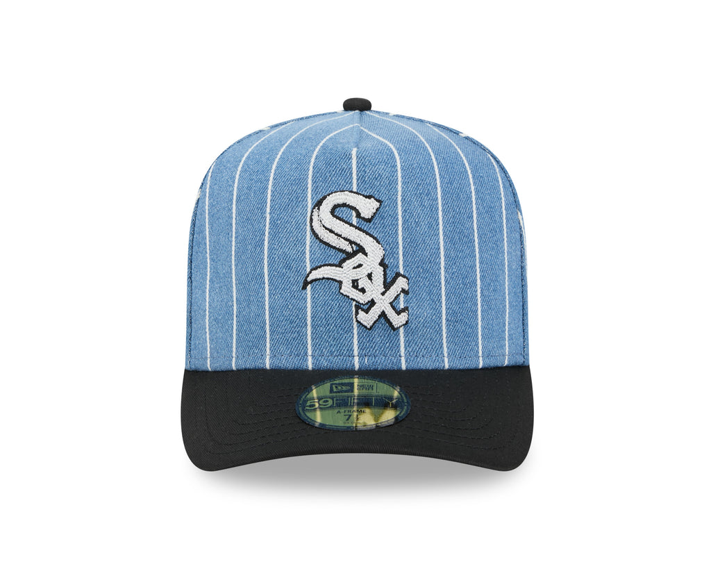 Chicago White Sox MLB New Era Men Light Blue/Black 59Fifty A-Frame Parallel Fitted Hat product image 3, provided for visual