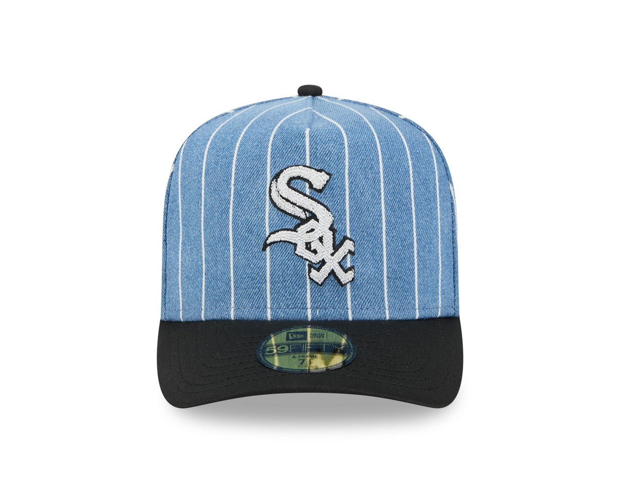 Chicago White Sox MLB New Era Men Light Blue/Black 59Fifty A-Frame Parallel Fitted Hat product image 3, provided for visual