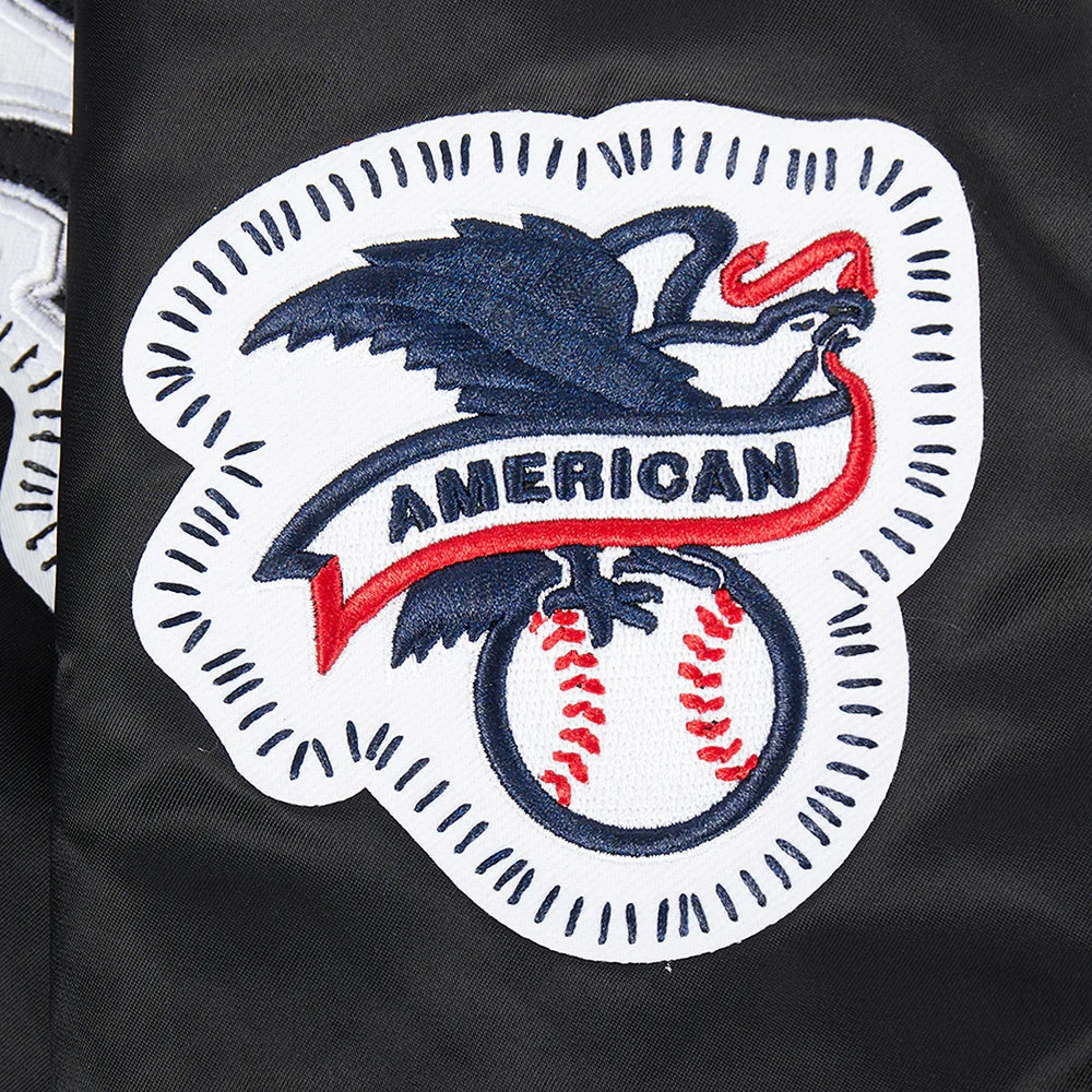 Chicago White Sox MLB Pro Standard Men Black DIY Pick Stitch Rib Satin Jacket product image 7, provided for visual reference
