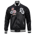 Chicago White Sox MLB Pro Standard Men Black DIY Pick Stitch Rib Satin Jacket product image 1, provided for visual reference