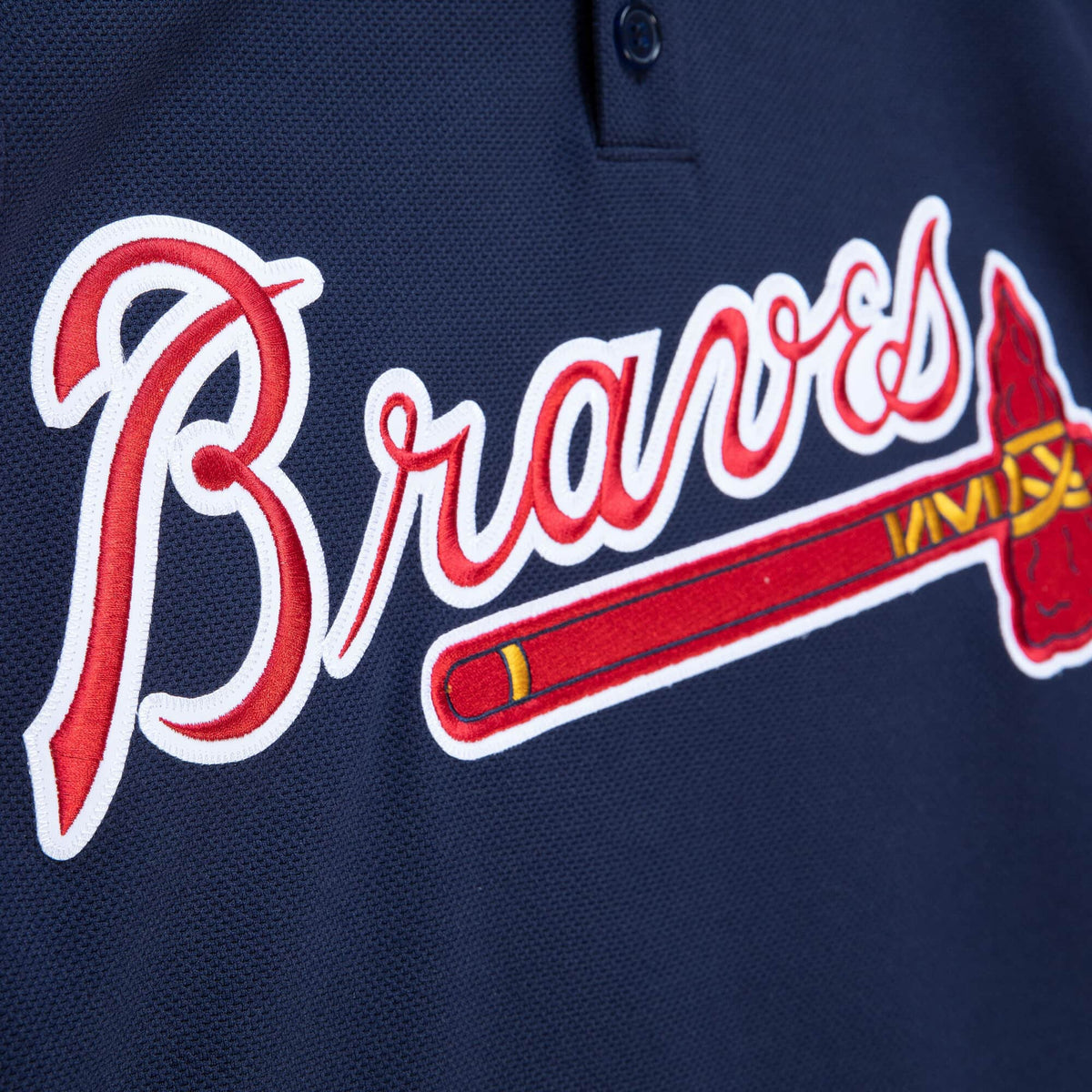 Chipper Jones Atlanta Braves MLB Mitchell & Ness Men Navy 2003 Authentic BP Jersey product image 3, provided for visual