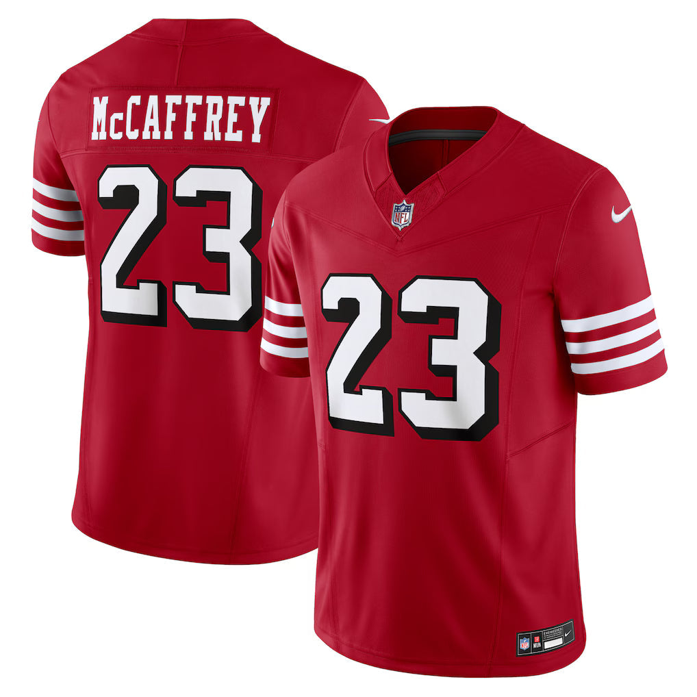 Christian McCaffrey San Francisco 49ers NFL Nike Men Scarlet Vapor F.U.S.E. Limited Jersey product image 3, provided for