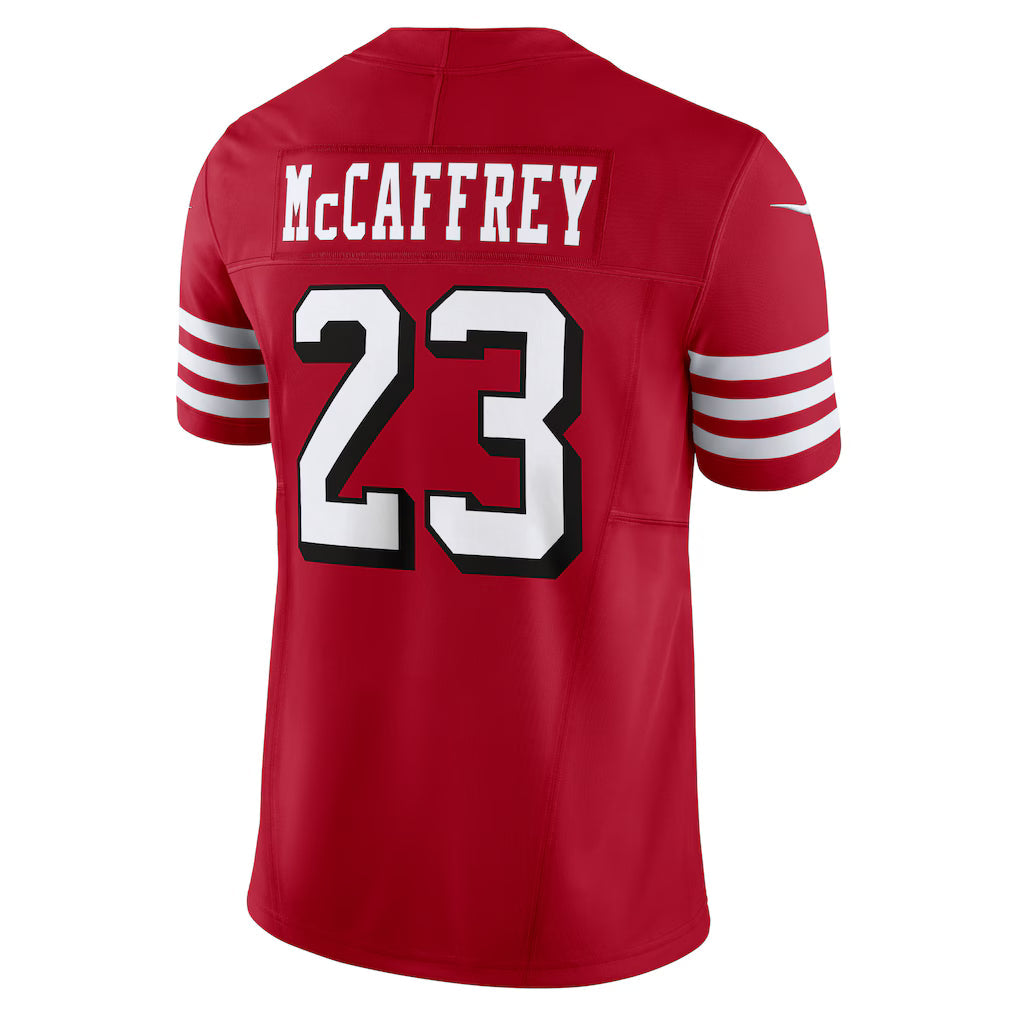 Christian McCaffrey San Francisco 49ers NFL Nike Men Scarlet Vapor F.U.S.E. Limited Jersey product image 1, provided for