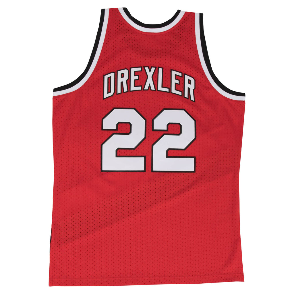 Clyde Drexler Portland Trail Blazers NBA Mitchell & Ness Men Scarlet 1983-84 Hardwood Classics Swingman Jersey product image