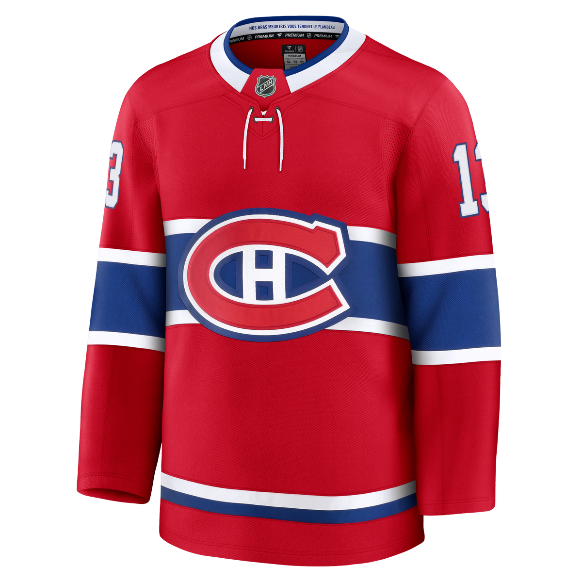 Cole Caufield Montreal Canadiens NHL Fanatics Branded Men Red Pro-Stitched Premium Jersey product image 2, provided for