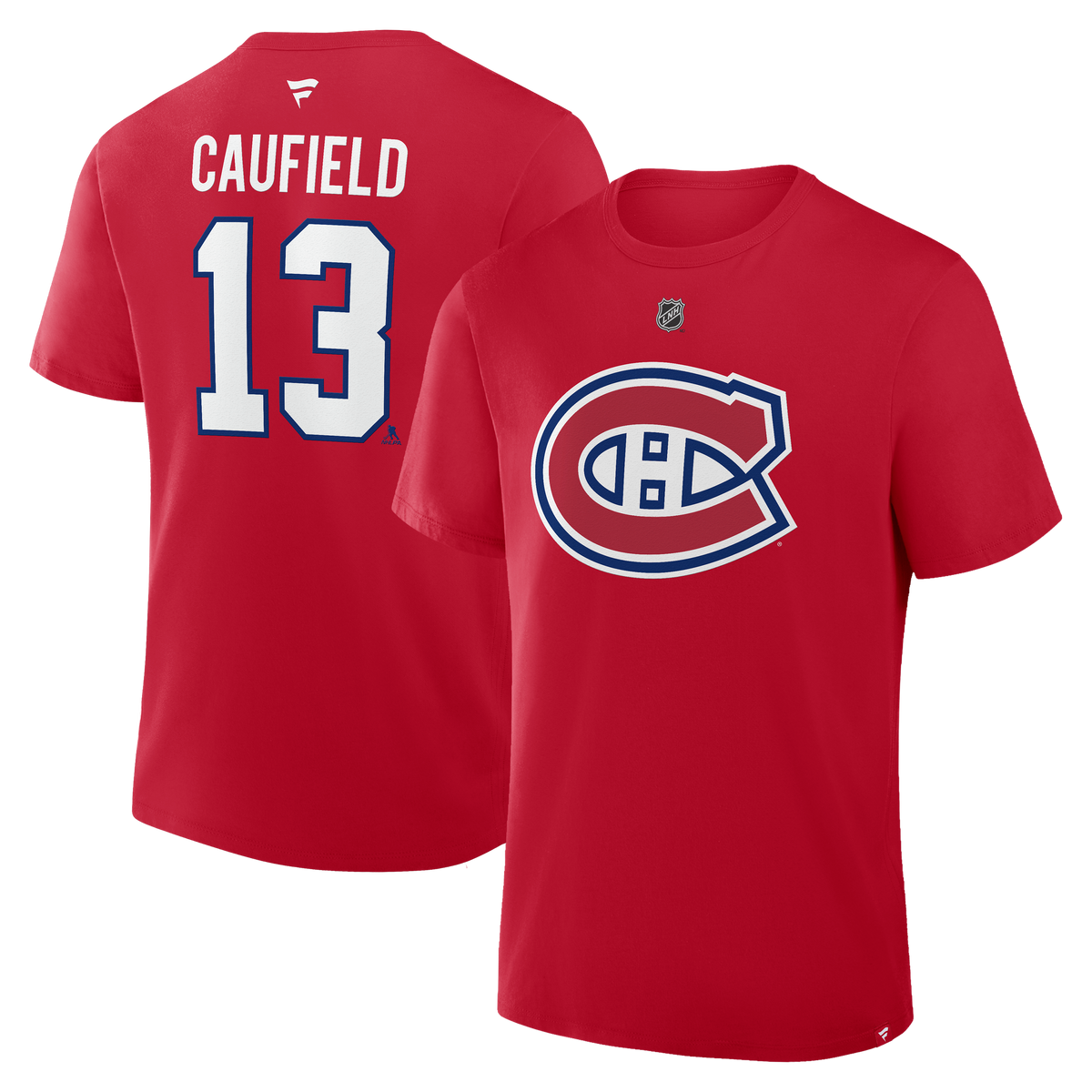 Cole Caufield Montreal Canadiens NHL Fanatics Branded Men Red Authentic T-Shirt product image 3, provided for visual