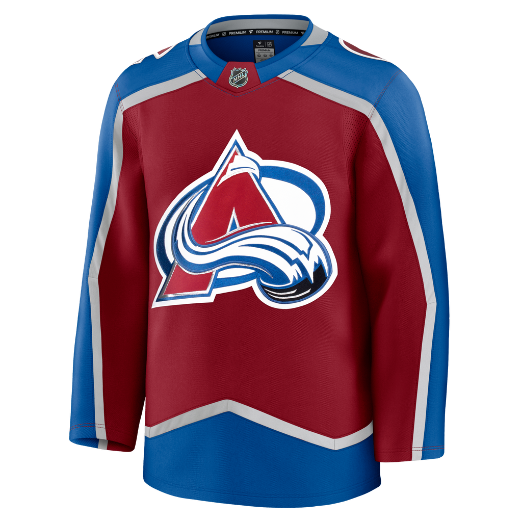Colorado Avalanche NHL Fanatics Branded Men Burgundy Premium Jersey product image 1, provided for visual reference and
