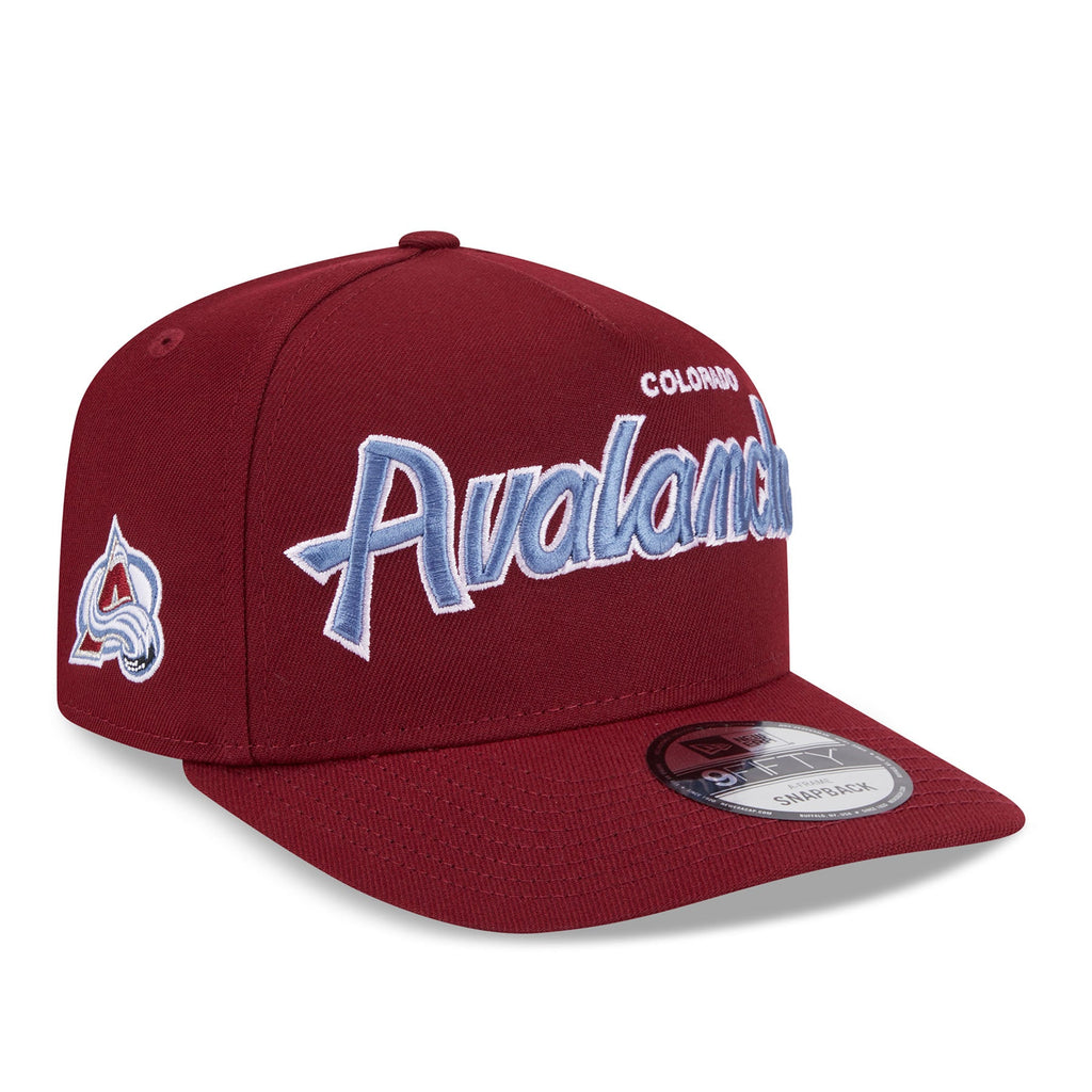 Colorado Avalanche NHL New Era Men Maroon 9FIfty Script A-Frame Snapback product image 1, provided for visual reference and