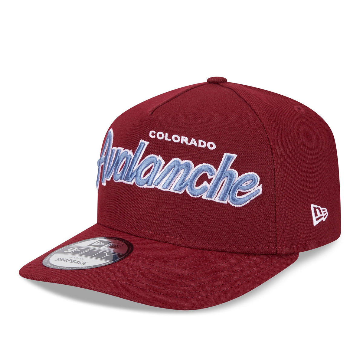 Colorado Avalanche NHL New Era Men Maroon 9FIfty Script A-Frame Snapback product image 3, provided for visual reference and