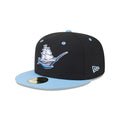 Columbus Clippers MiLB New Era Men Black/Light Blue 59Fifty Alternate Authentic Collection Fitted Hat product image 1,