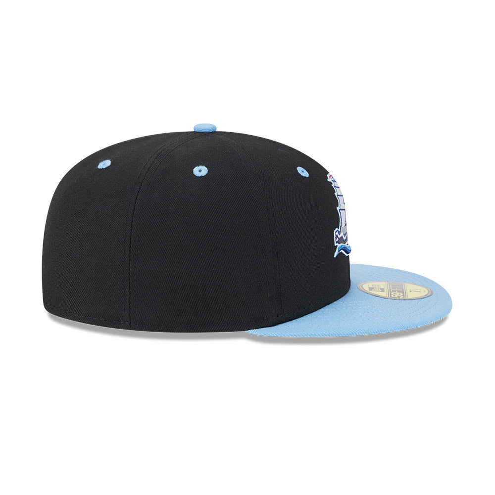 Columbus Clippers MiLB New Era Men Black/Light Blue 59Fifty Alternate Authentic Collection Fitted Hat product image 6,