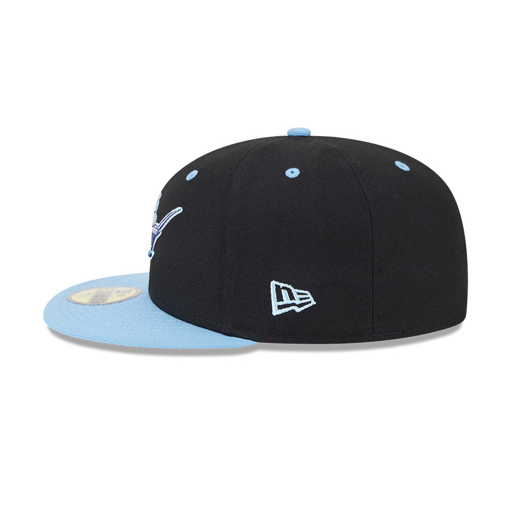 Columbus Clippers MiLB New Era Men Black/Light Blue 59Fifty Alternate Authentic Collection Fitted Hat product image 5,