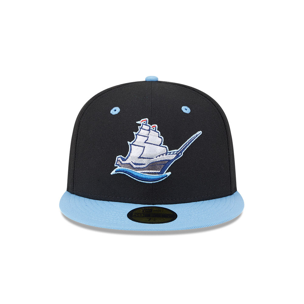 Columbus Clippers MiLB New Era Men Black/Light Blue 59Fifty Alternate Authentic Collection Fitted Hat product image 3,