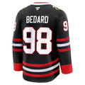 Connor Bedard Chicago Blackhawks NHL Fanatics Branded Men Black Alternate Premium Jersey product image 1, provided for