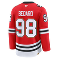 Connor Bedard Chicago Blackhawks NHL Fanatics Branded Men Red Centennial Premium Jersey product image 1, provided for visual