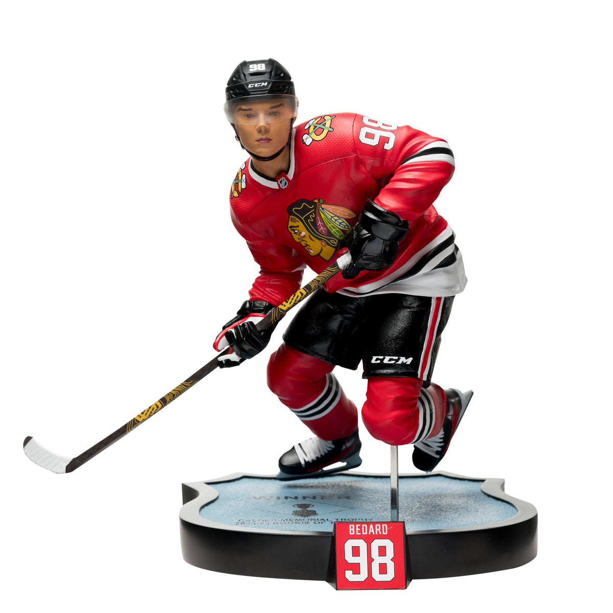 Connor Bedard Chicago Blackhawks NHL McFarlane Toys 1:6th Scale Resin Statue product image 1, provided for visual reference