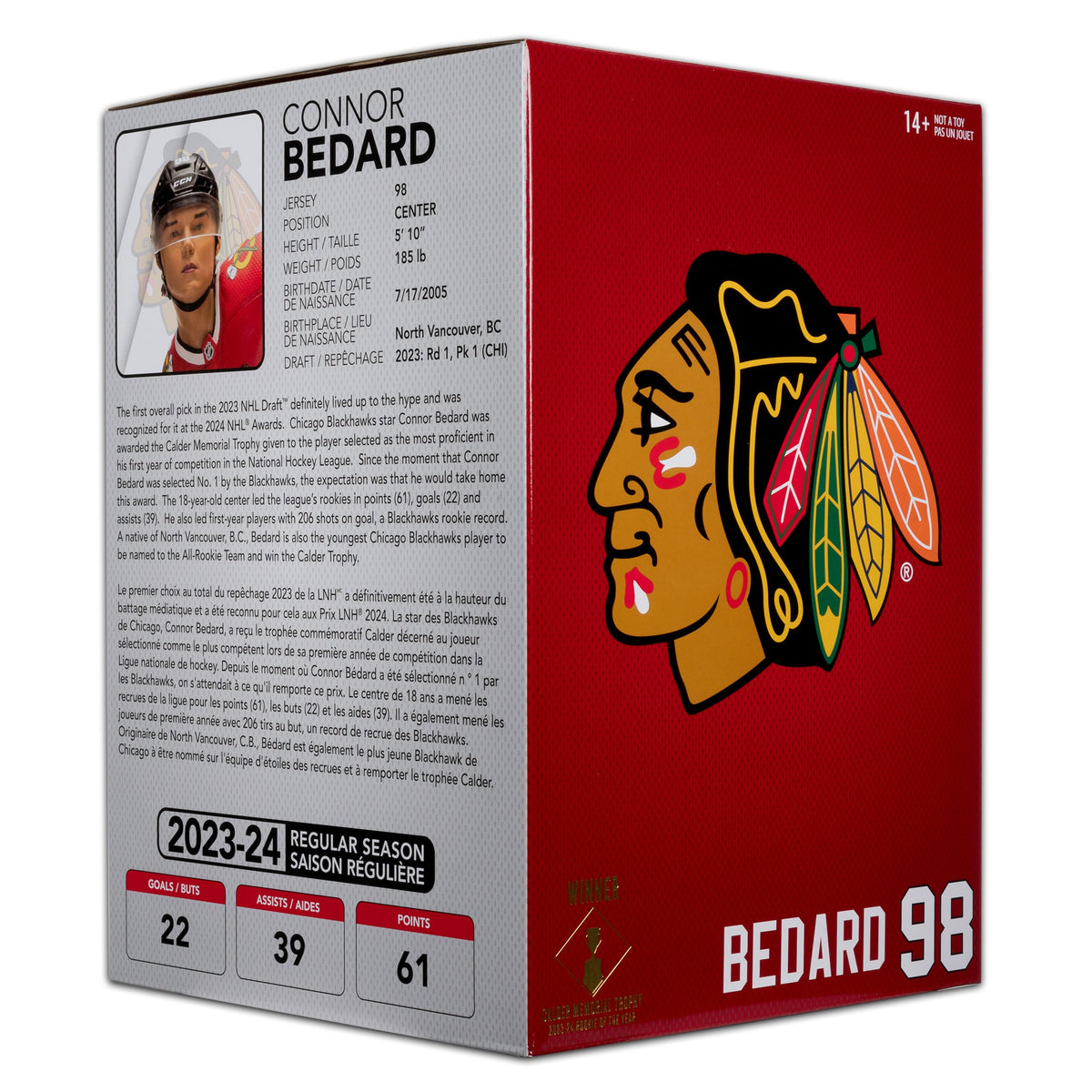 Connor Bedard Chicago Blackhawks NHL McFarlane Toys 1:6th Scale Resin Statue product image 10, provided for visual reference