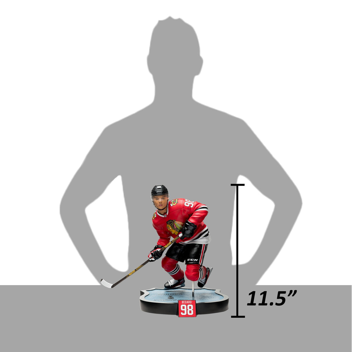 Connor Bedard Chicago Blackhawks NHL McFarlane Toys 1:6th Scale Resin Statue product image 3, provided for visual reference