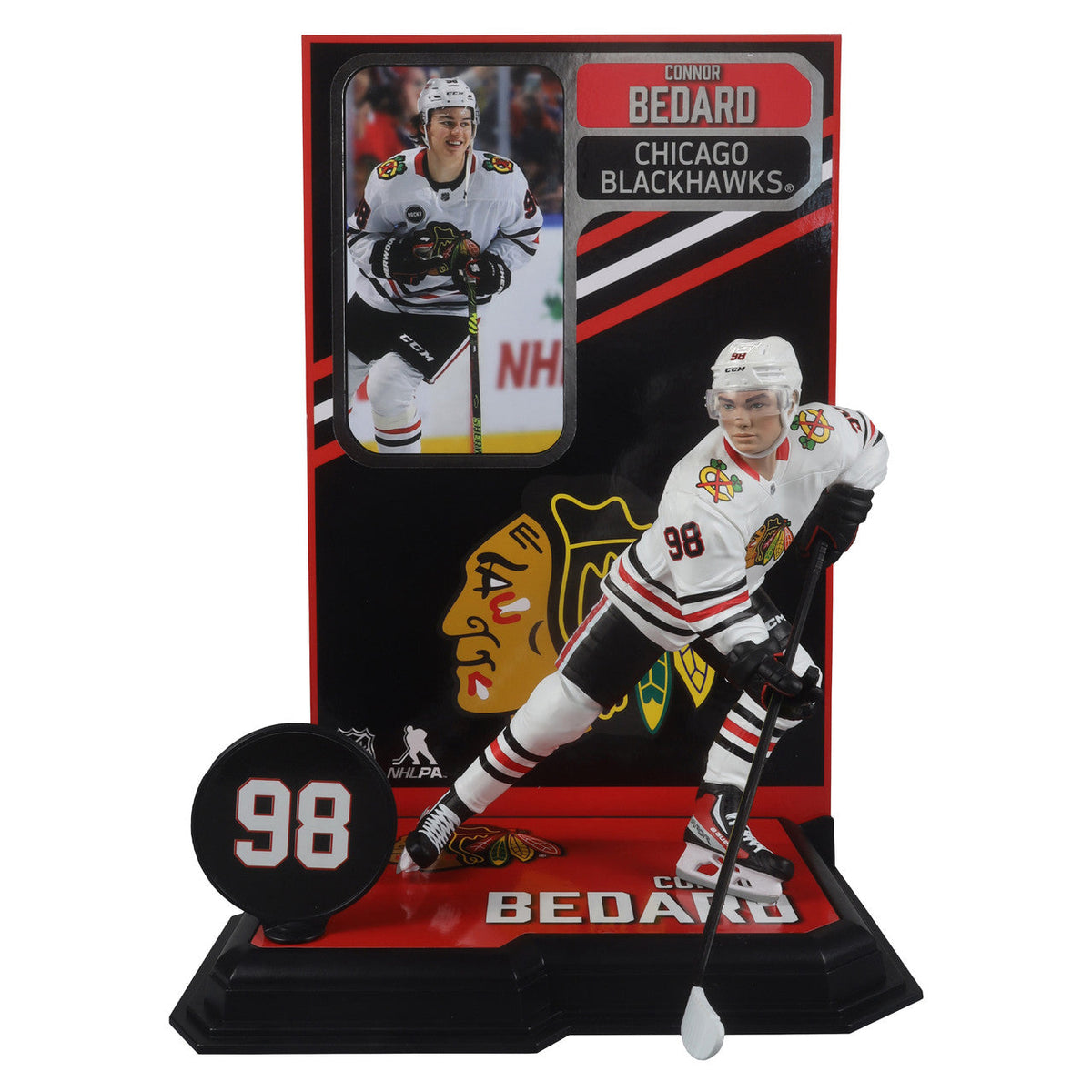 Connor Bedard Chicago Blackhawks NHL McFarlane Toys Away Uniform Legacy Series 7" Action Figure product image 1, provided
