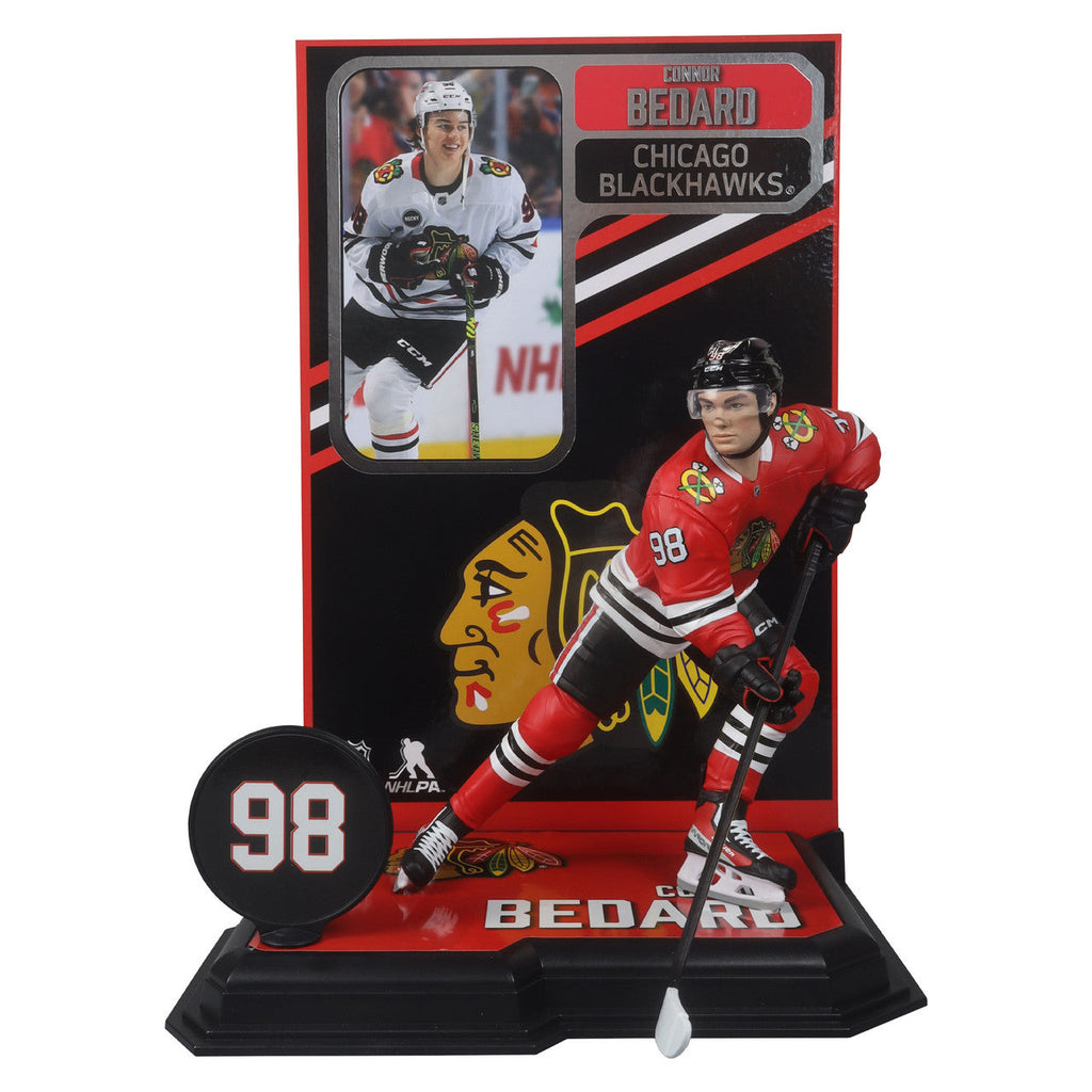 Connor Bedard Chicago Blackhawks NHL McFarlane Toys Home Uniform Legacy Series 7" Action Figure product image 1, provided
