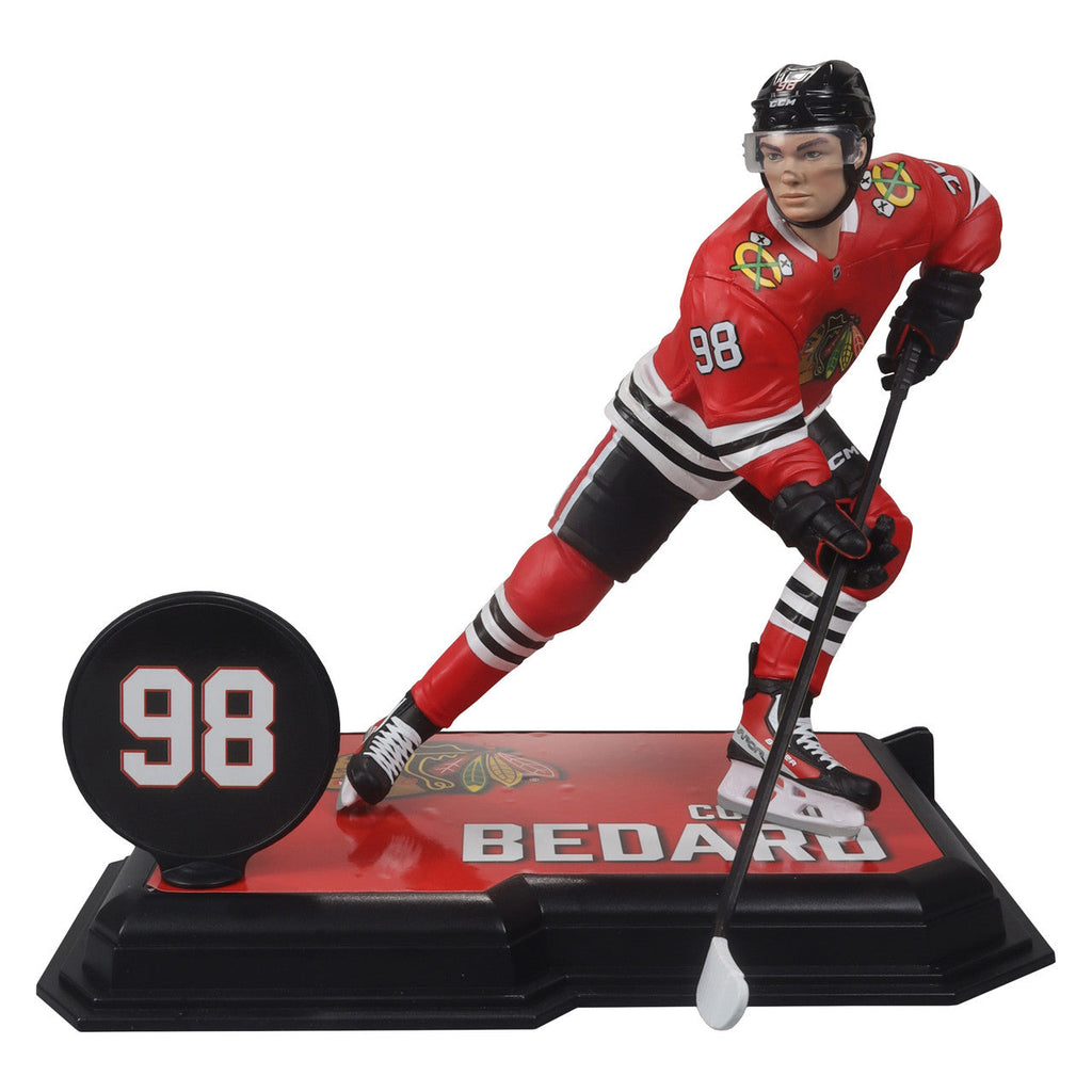 Connor Bedard Chicago Blackhawks NHL McFarlane Toys Home Uniform Legacy Series 7" Action Figure product image 2, provided