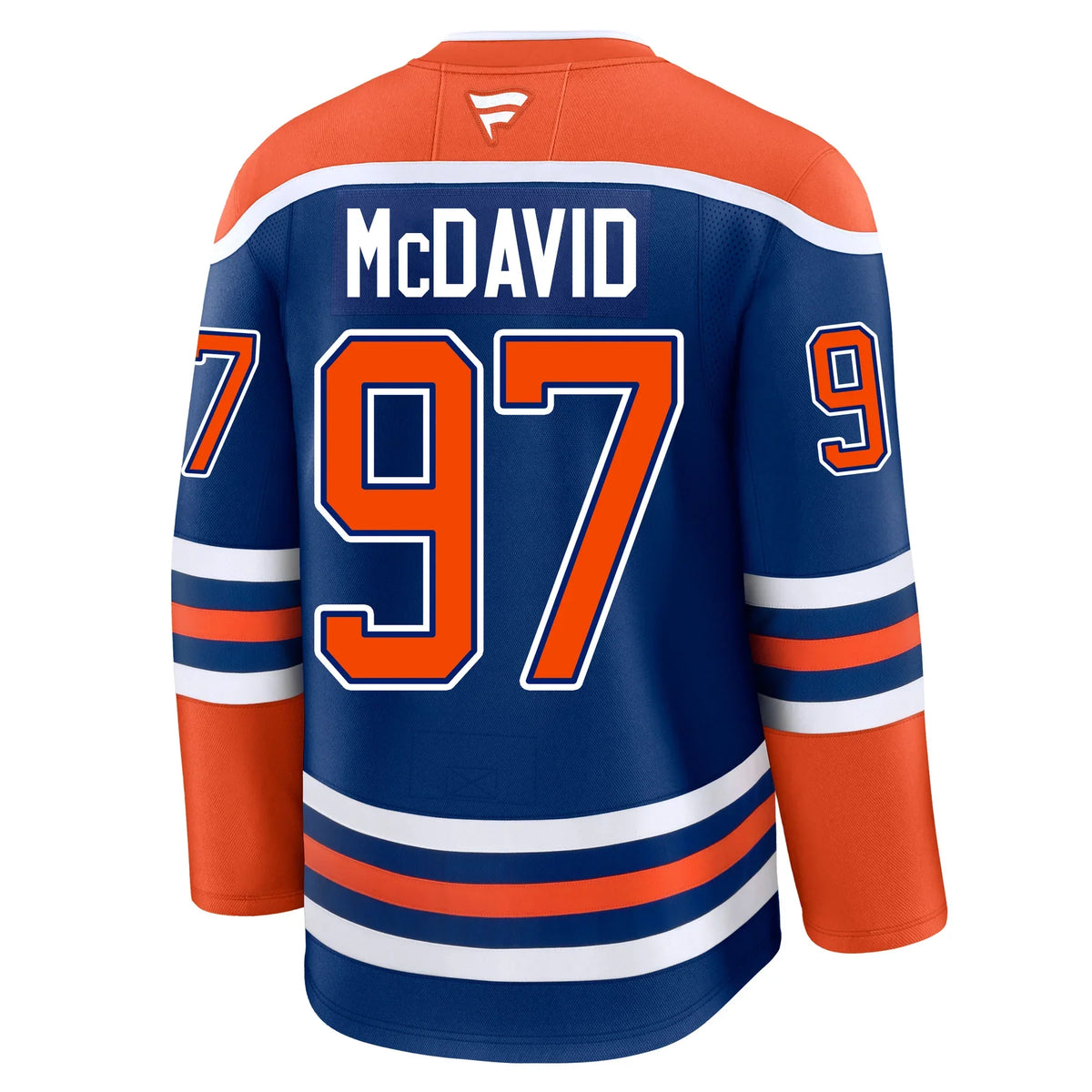 Connor McDavid Edmonton Oilers NHL Fanatics Branded Men Royal Blue Premium Jersey product image 1, provided for visual