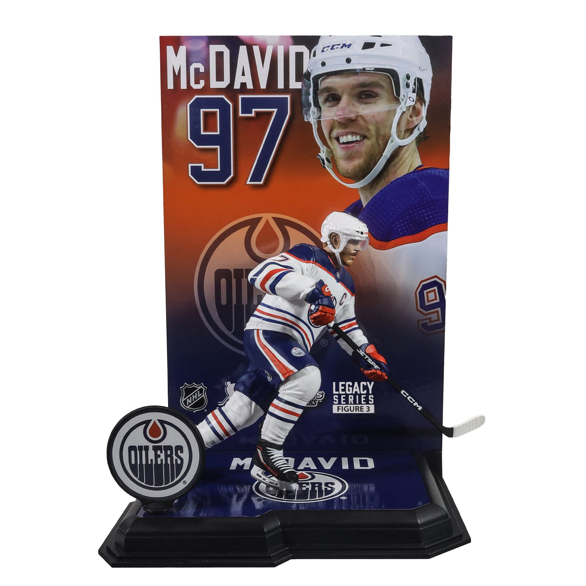 Connor McDavid Edmonton Oilers NHL McFarlane Toys Away Uniform Legacy Series 7" Action Figure product image 1, provided for