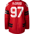 Connor McDavid Hockey Canada IIHF Bauer Men Red 2026 Semi Pro Jersey product image 1, provided for visual reference and
