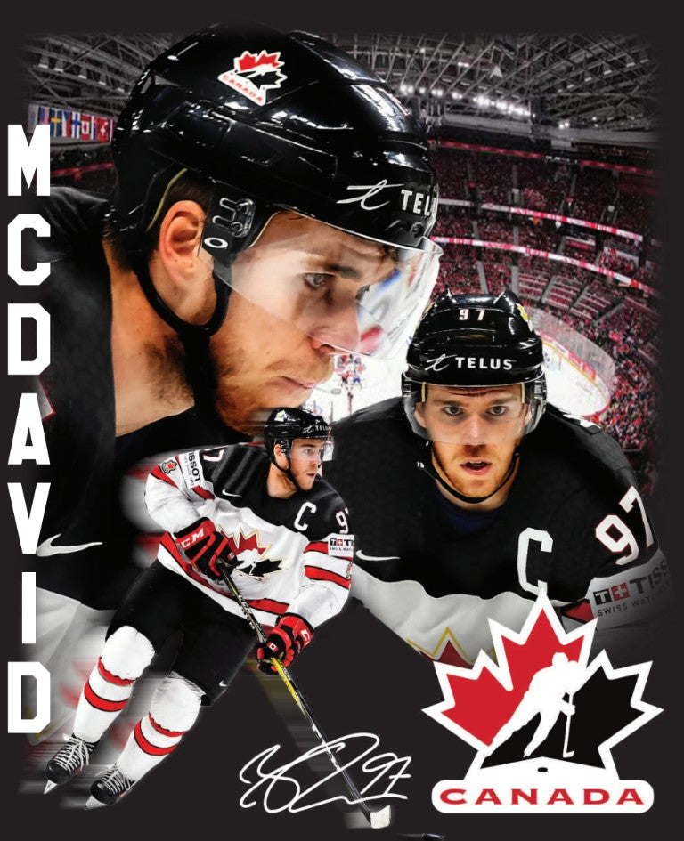 Connor McDavid Hockey Canada IIHF Mitchell & Ness Men Black Player T-Shirt product image 2, provided for visual reference