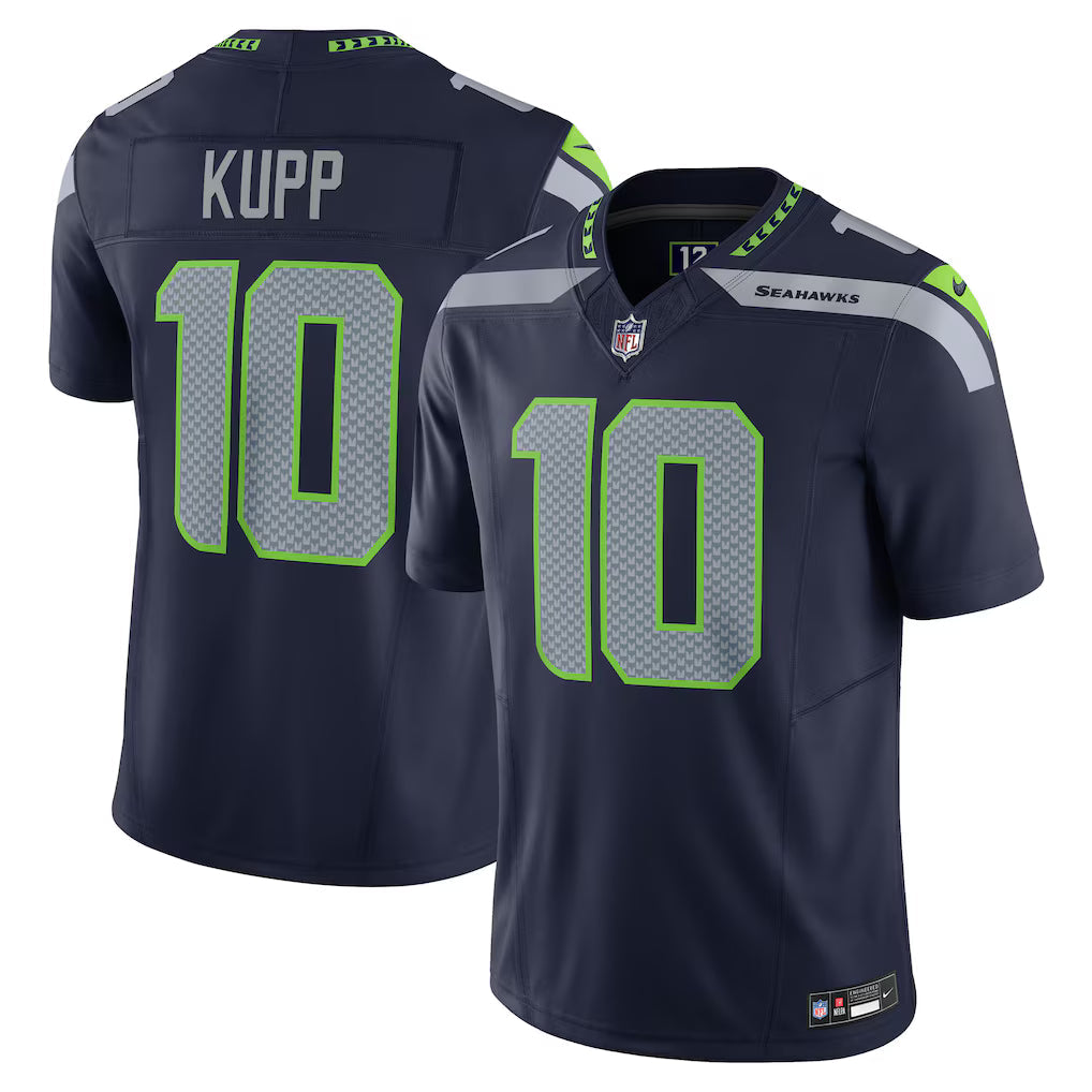 Cooper Kupp Seattle Seahawks NFL Nike Men Navy Vapor F.U.S.E. Limited Jersey product image 3, provided for visual reference