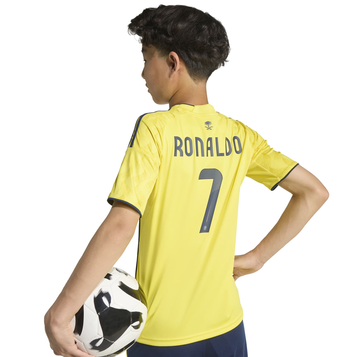 Cristiano Ronaldo Al Nassr FC SPL Adidas Youth Yellow 2025/26 Replica Home Jersey product image 7, provided for visual
