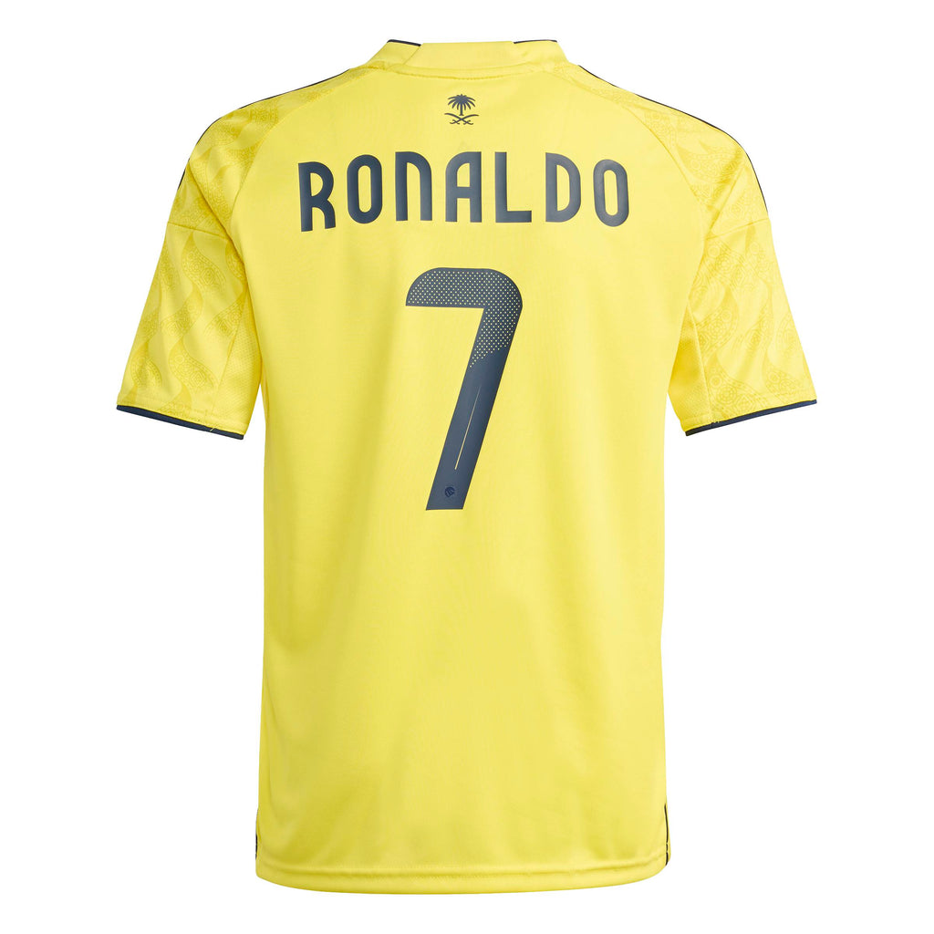 Cristiano Ronaldo Al Nassr FC SPL Adidas Youth Yellow 2025/26 Replica Home Jersey product image 1, provided for visual