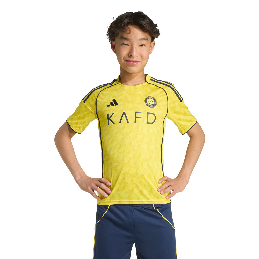 Cristiano Ronaldo Al Nassr FC SPL Adidas Youth Yellow 2025/26 Replica Home Jersey product image 3, provided for visual