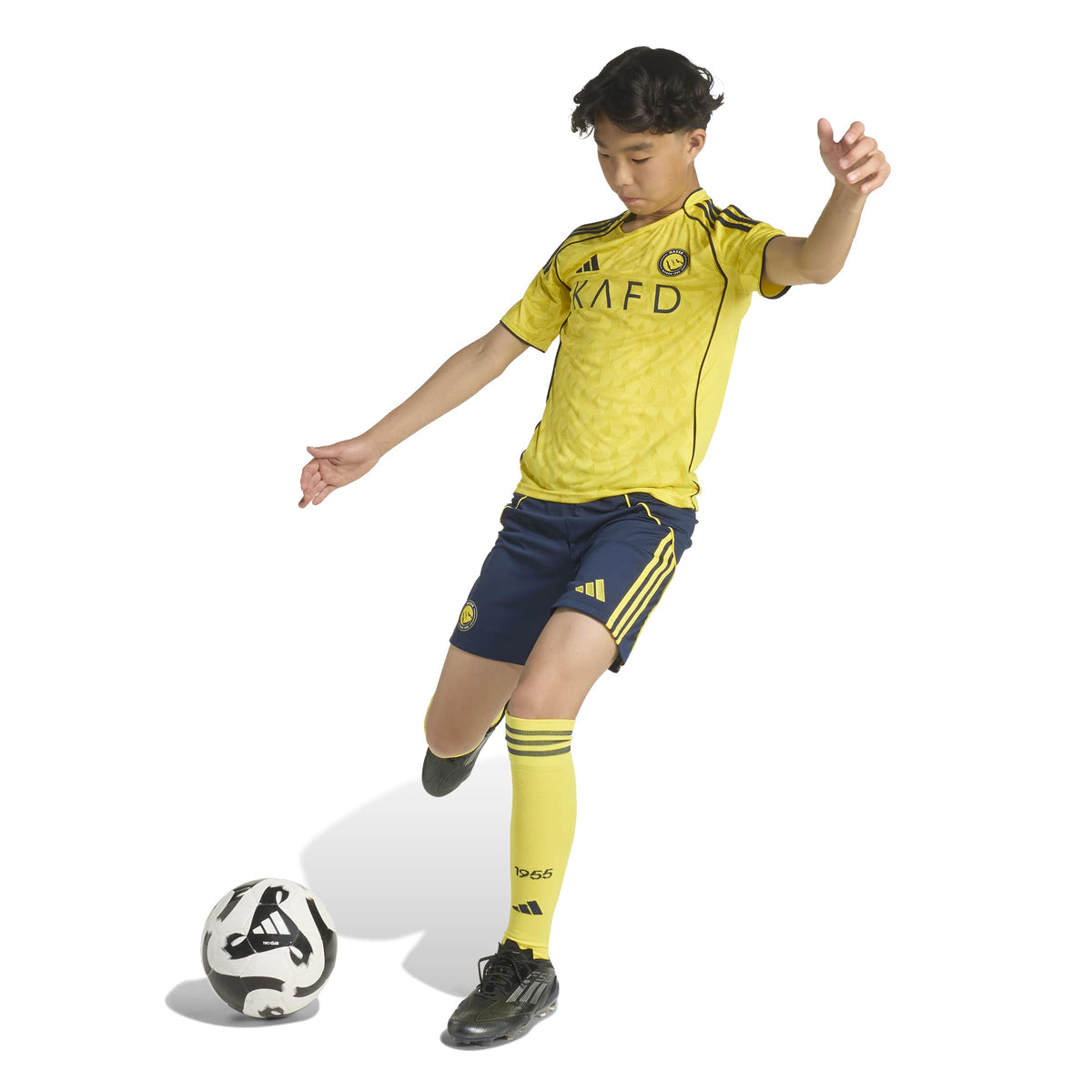 Cristiano Ronaldo Al Nassr FC SPL Adidas Youth Yellow 2025/26 Replica Home Jersey product image 5, provided for visual