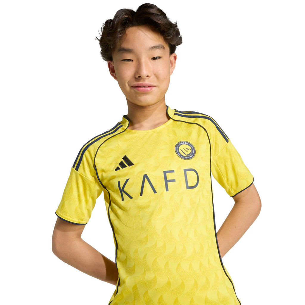 Cristiano Ronaldo Al Nassr FC SPL Adidas Youth Yellow 2025/26 Replica Home Jersey product image 6, provided for visual