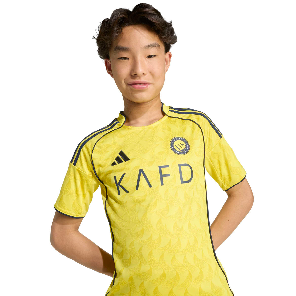 Cristiano Ronaldo Al Nassr FC SPL Adidas Youth Yellow 2025/26 Replica Home Jersey product image 6, provided for visual