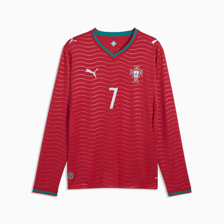Cristiano Ronaldo Portugal National Team FIFA Puma Men Red 2026/27 Replica Long Sleeve Jersey product image 2, provided for