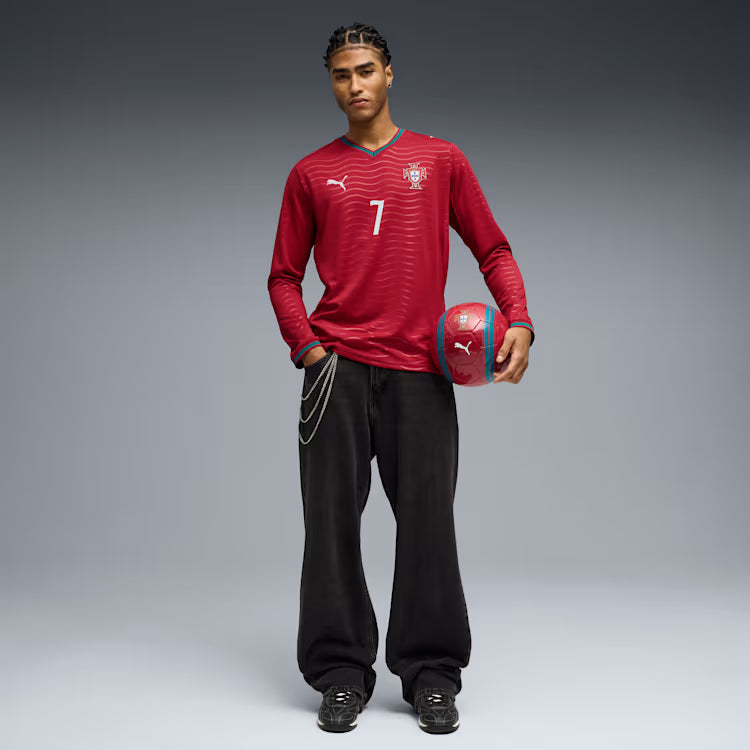 Cristiano Ronaldo Portugal National Team FIFA Puma Men Red 2026/27 Replica Long Sleeve Jersey product image 3, provided for