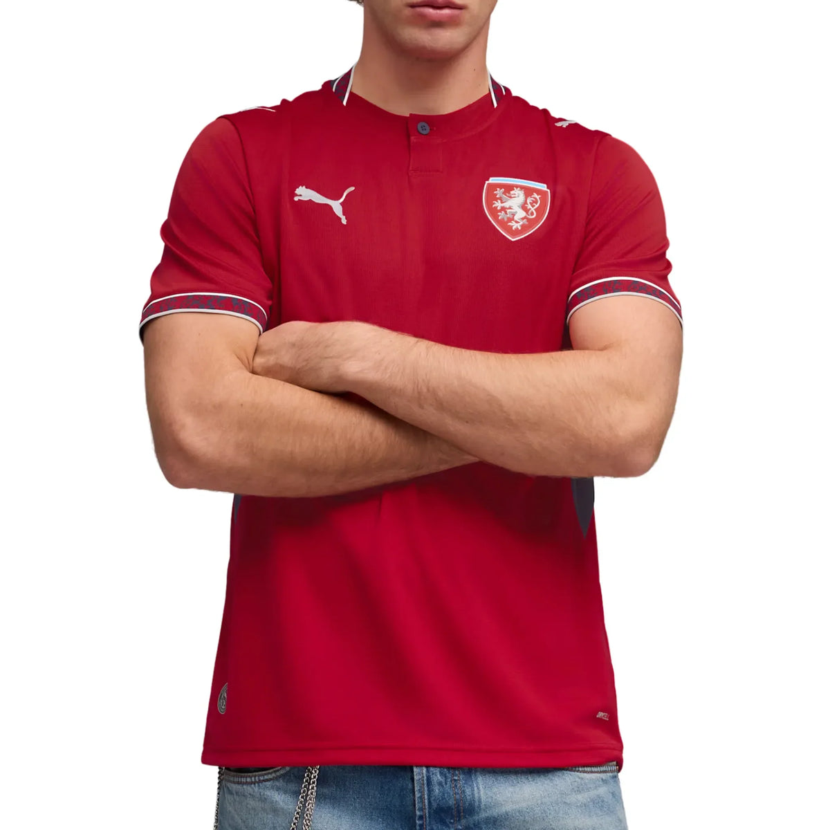 Czechia National Team FIFA Puma Men Red 2026 Home Replica Jersey product image 4, provided for visual reference and product