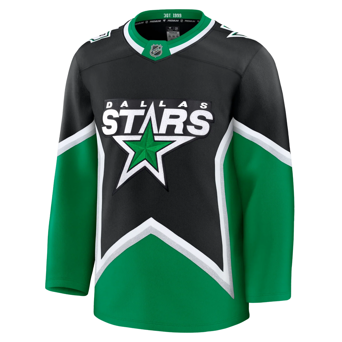 Dallas Stars NHL Fanatics Branded Men Black Alternate Premium Jersey product image 1, provided for visual reference and