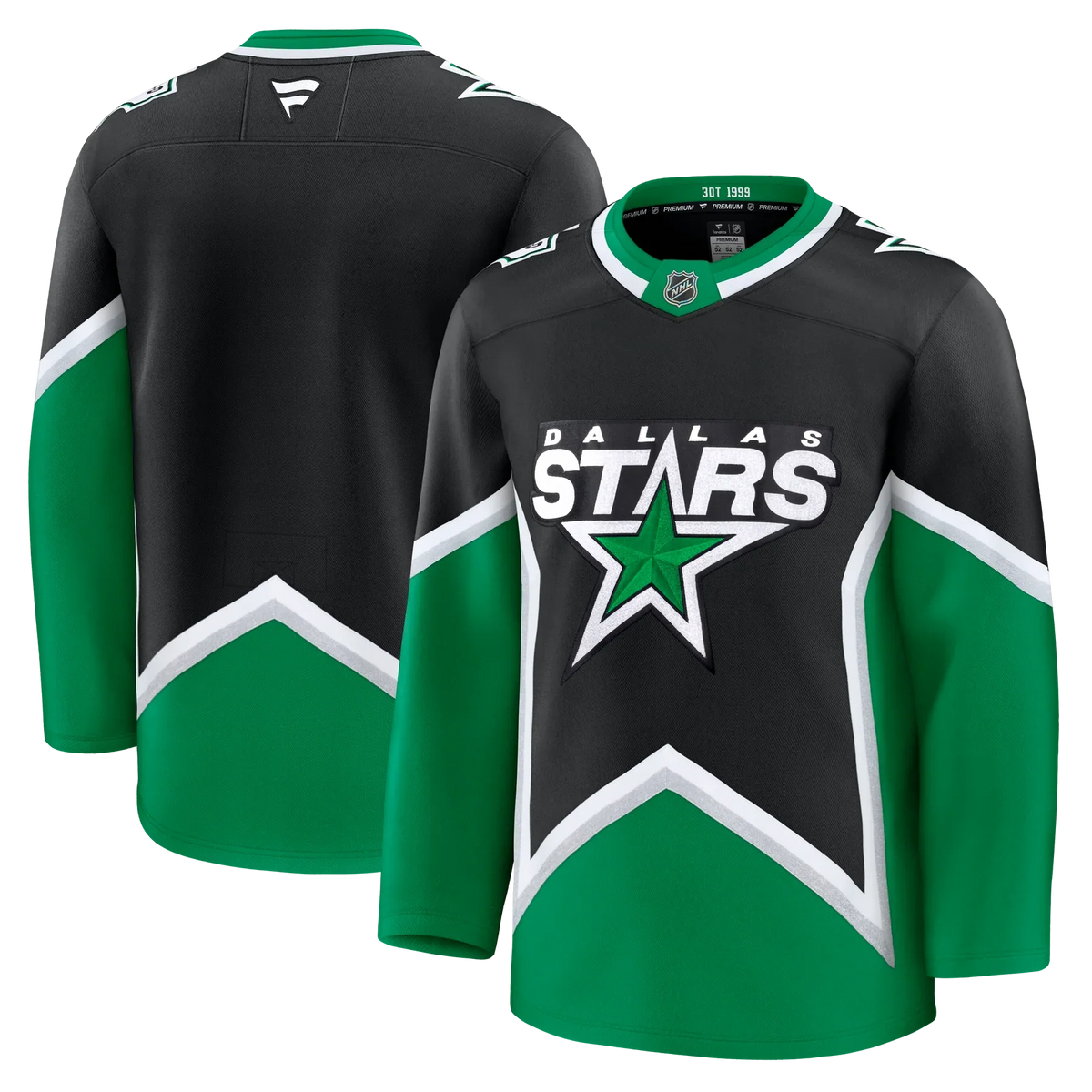 Dallas Stars NHL Fanatics Branded Men Black Alternate Premium Jersey product image 2, provided for visual reference and