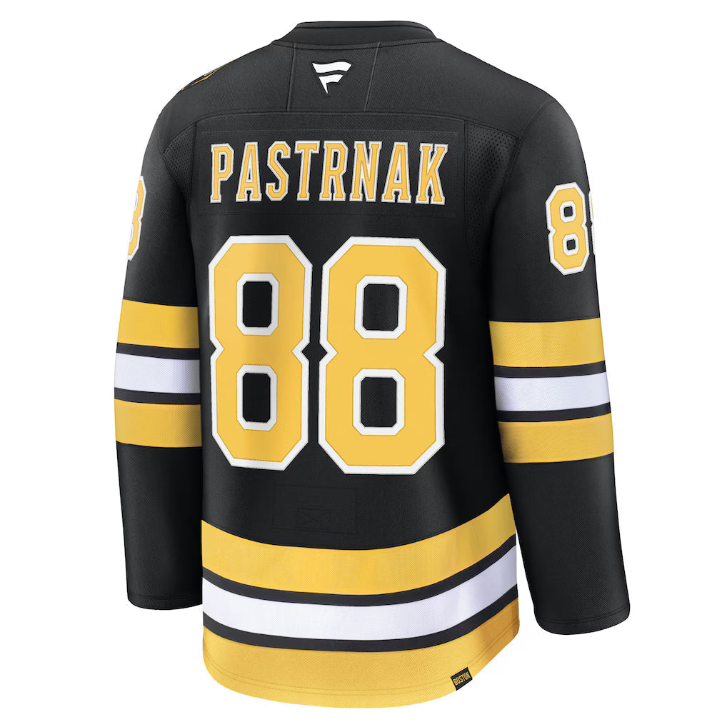 David Pastrnak Boston Bruins NHL Fanatics Branded Men Black Centennial Premium Jersey product image 1, provided for visual