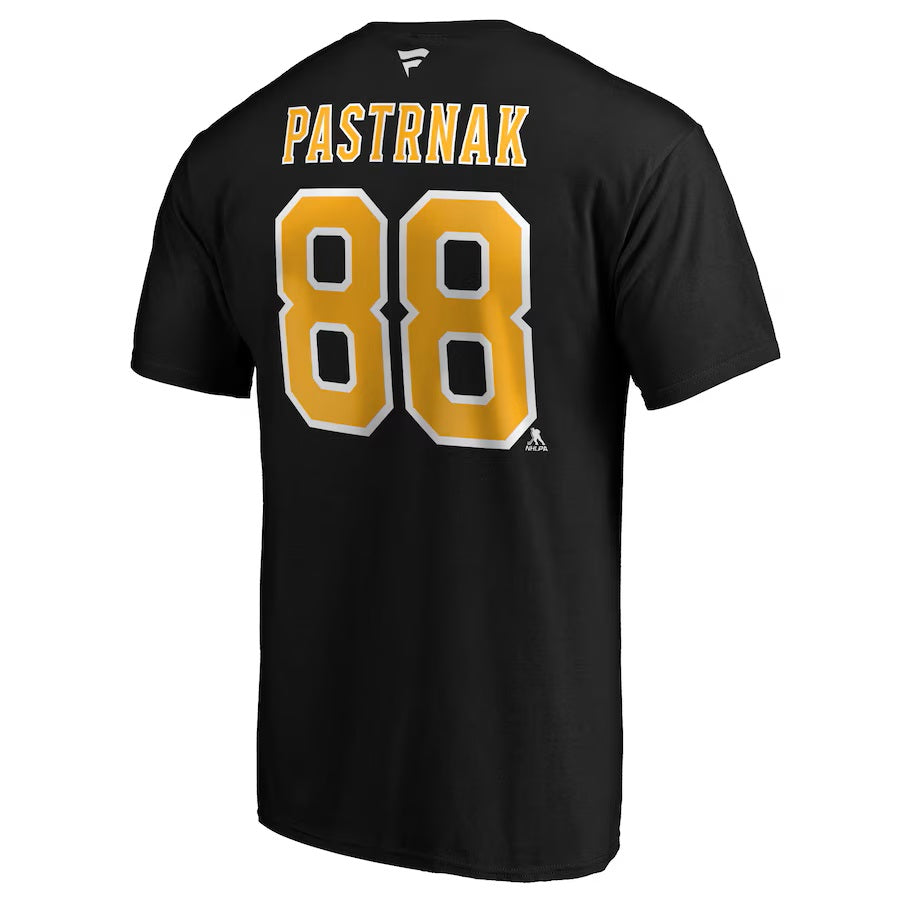 David Pastrnak Boston Bruins NHL Fanatics Branded Men Black Authentic T Shirt product image 1, provided for visual reference