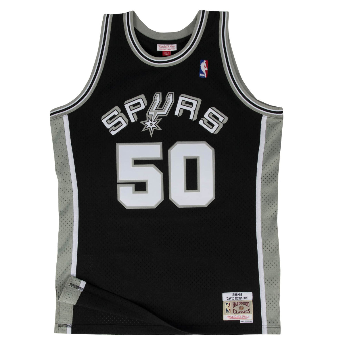David Robinson San Antonio Spurs NBA Mitchell & Ness Men Black 1998-99 Hardwood Classics Swingman Jersey product image 2,