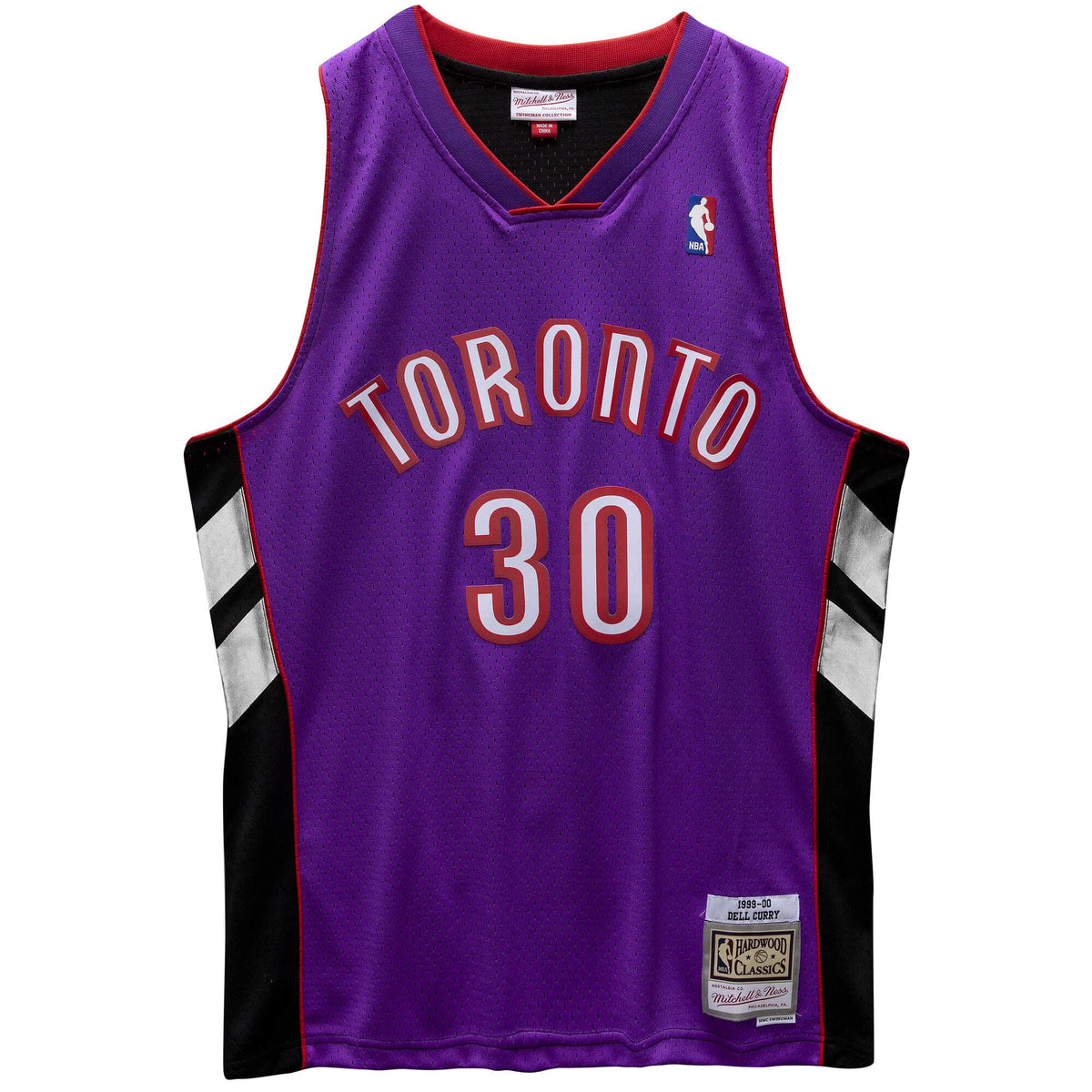 Dell Curry Toronto Raptors NBA Mitchell & Ness Men Purple 1999-00 Hardwood Classics Swingman Jersey product image 2,