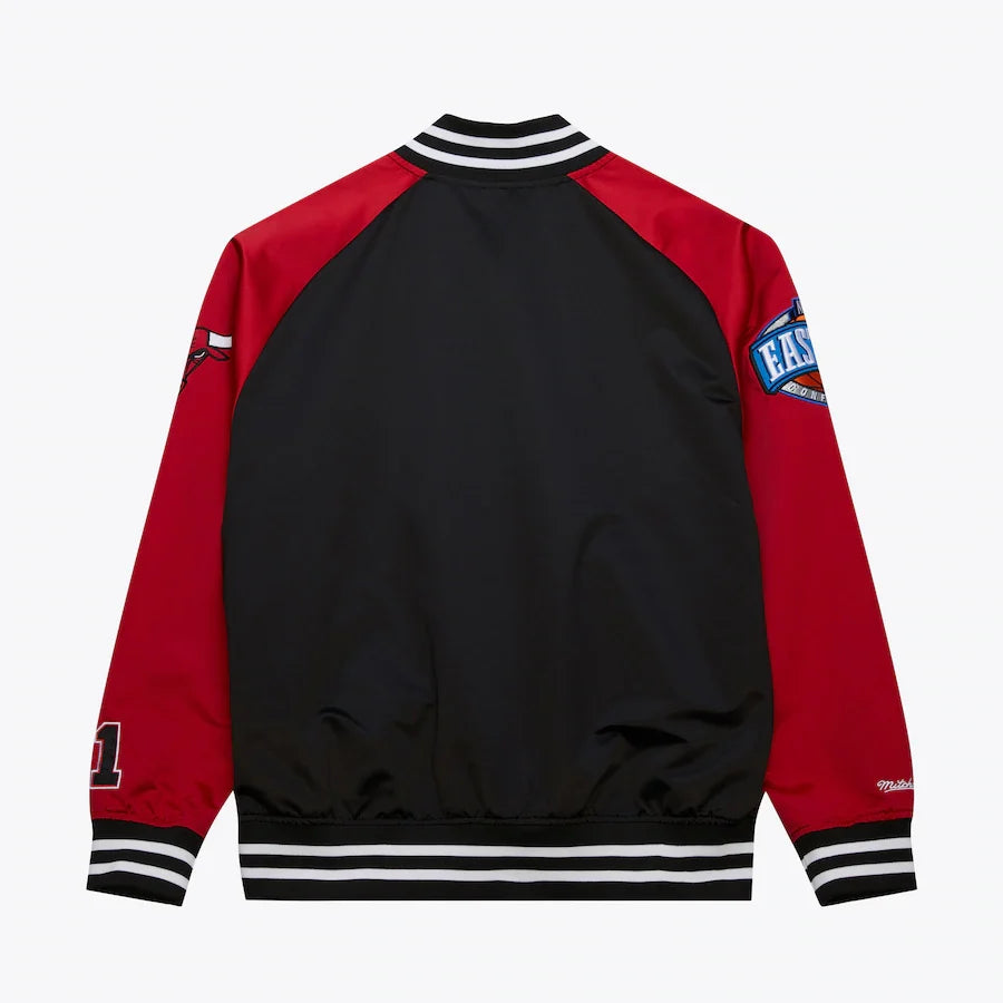 Dennis Rodman Chicago Bulls Mitchell & Ness Men’s Black/Red Lightweight Satin Jacket product image 3, provided for visual