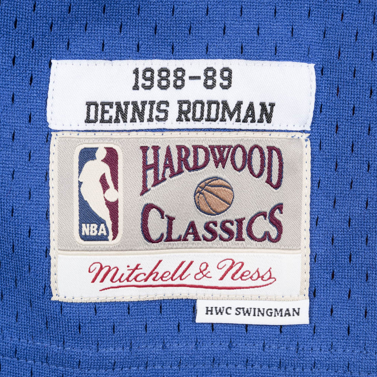Dennis Rodman Detroit Pistons NBA Mitchell & Ness Men Royal Blue 1988-89 Hardwood Classics Swingman Jersey product image 3,