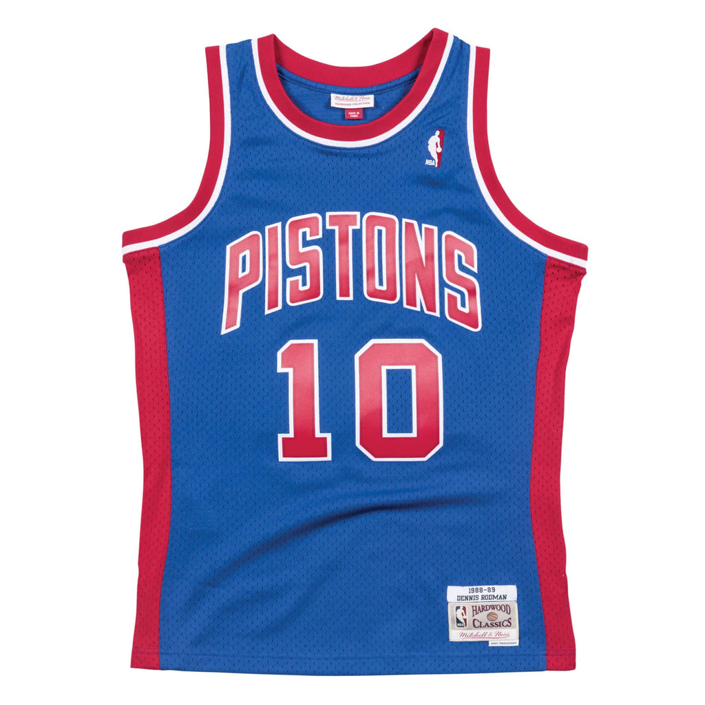 Dennis Rodman Detroit Pistons NBA Mitchell & Ness Men Royal Blue 1988-89 Hardwood Classics Swingman Jersey product image 2,
