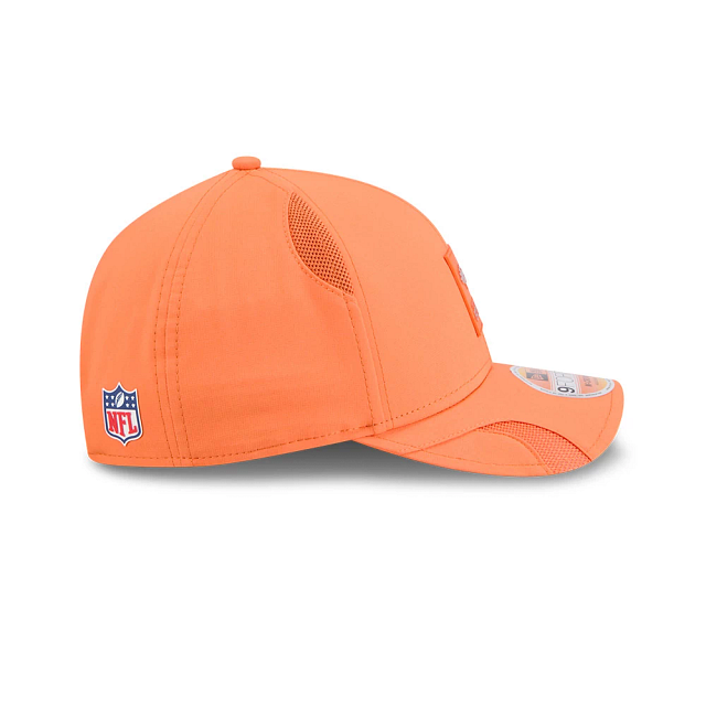 Denver Broncos NFL New Era Men Orange 9Forty 2025 Sideline M-Crown Snapback product image 6, provided for visual reference