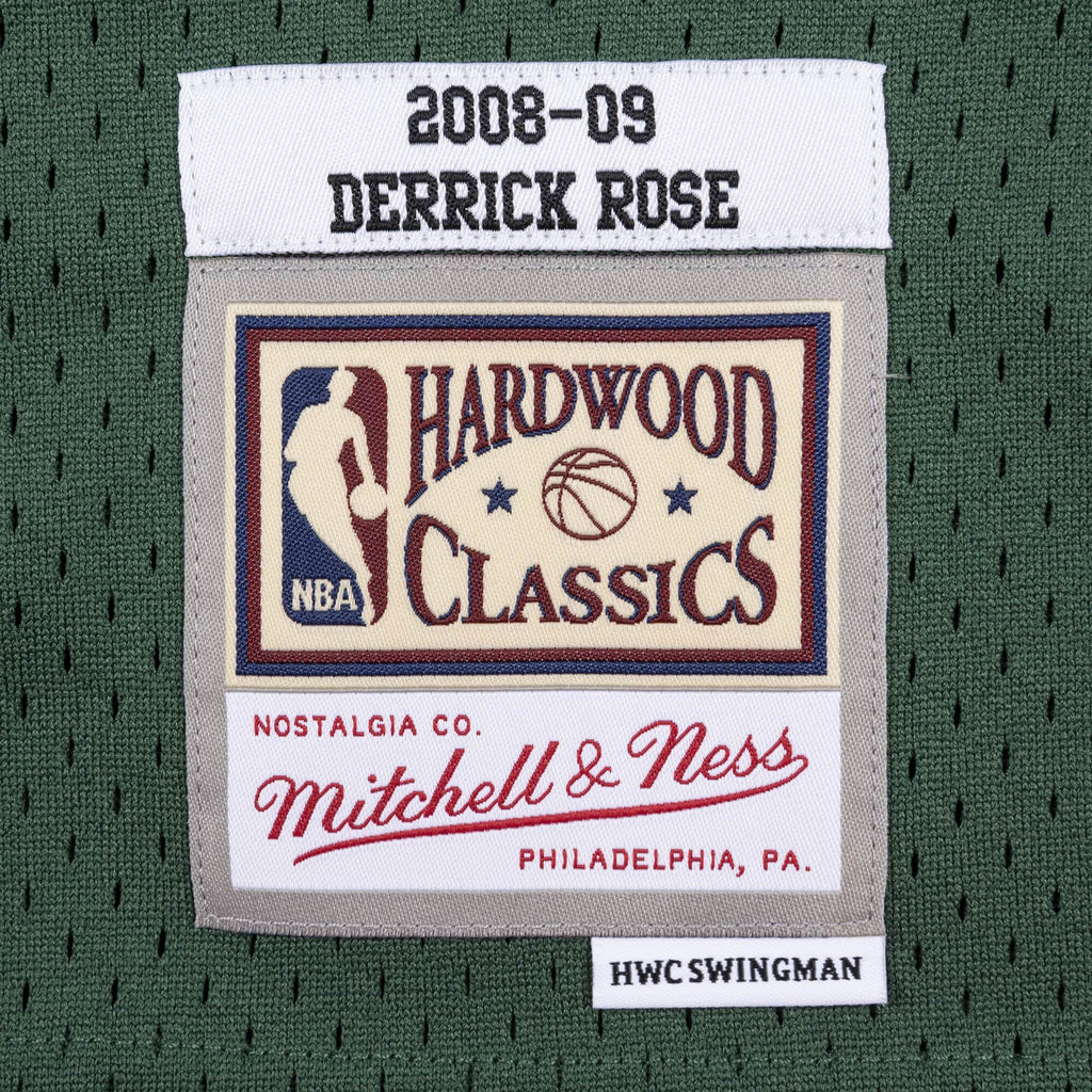 Derrick Rose Chicago Bulls NBA Mitchell & Ness Men Dark Green 2008-09 Hardwood Classics Swingman Jersey product image 3,